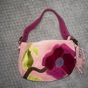 Coach Special Edition Poppy For Peace Pink Suede Handbag Purse